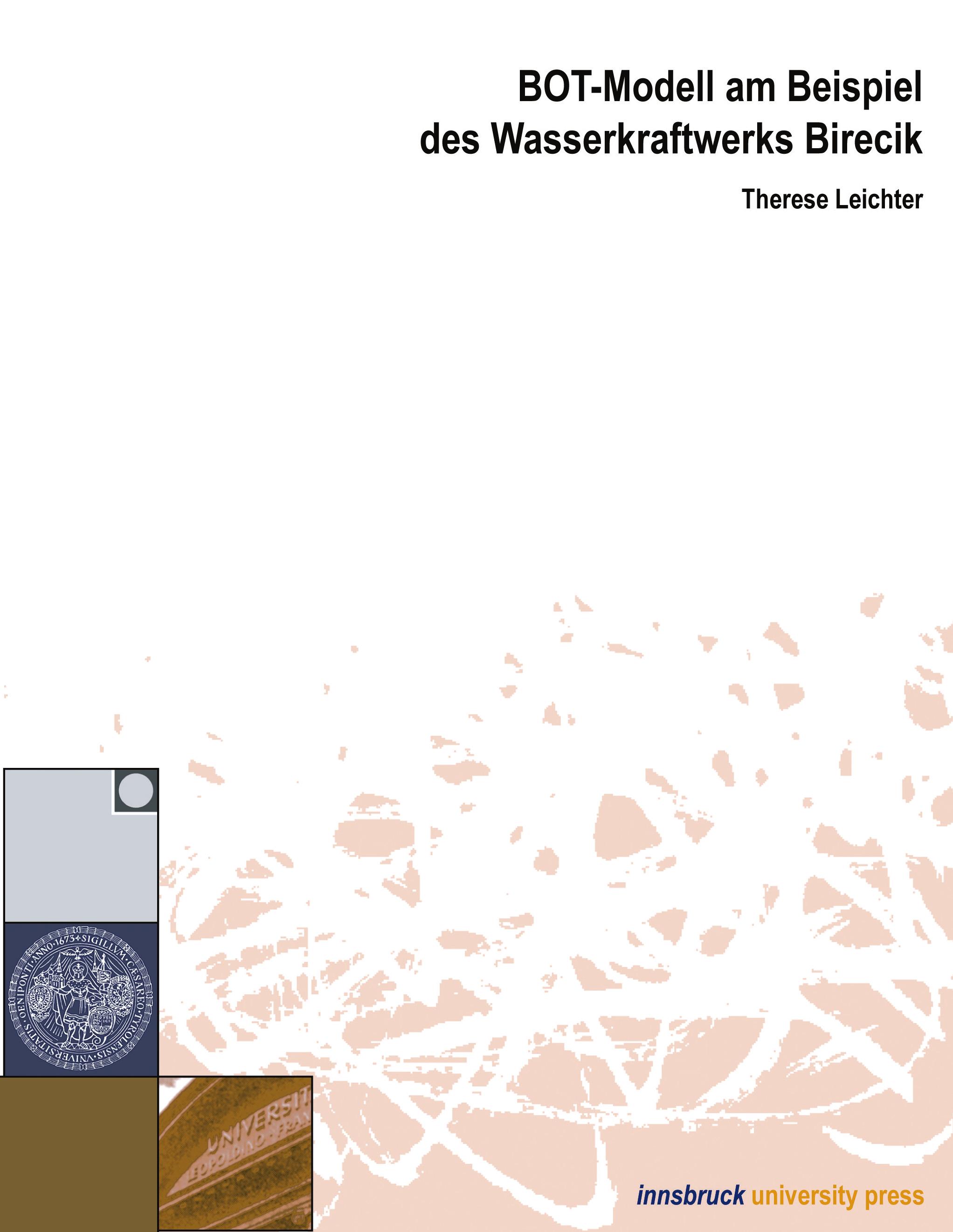 Vorderes Coverbild BOT-Modell am Beispiel des Wasserkkraftwerks Birecik