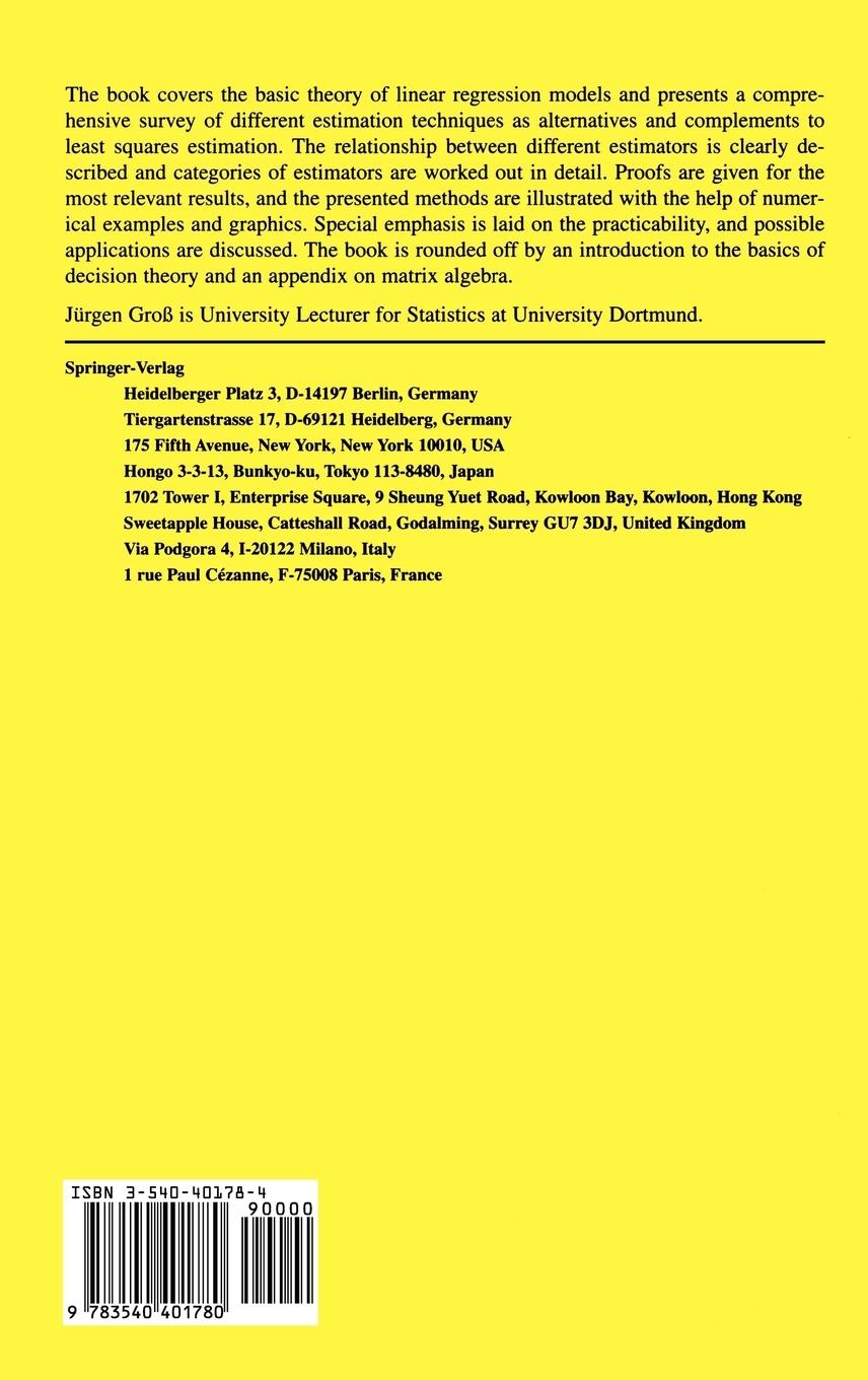 Rückseitencover Linear Regression