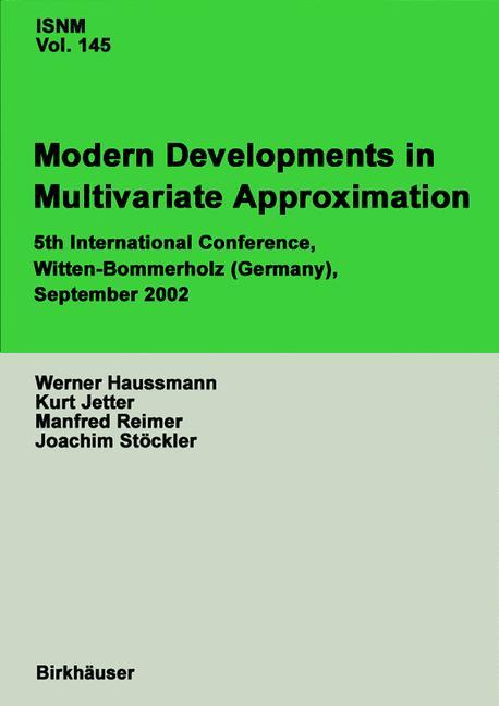 Vorderes Coverbild Modern Developments in Multivariate Approximation