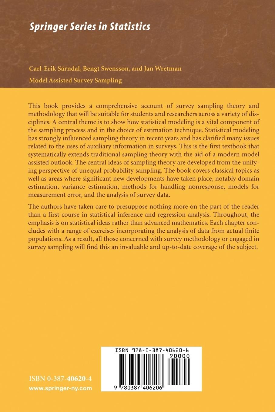 Rückseitencover Model Assisted Survey Sampling