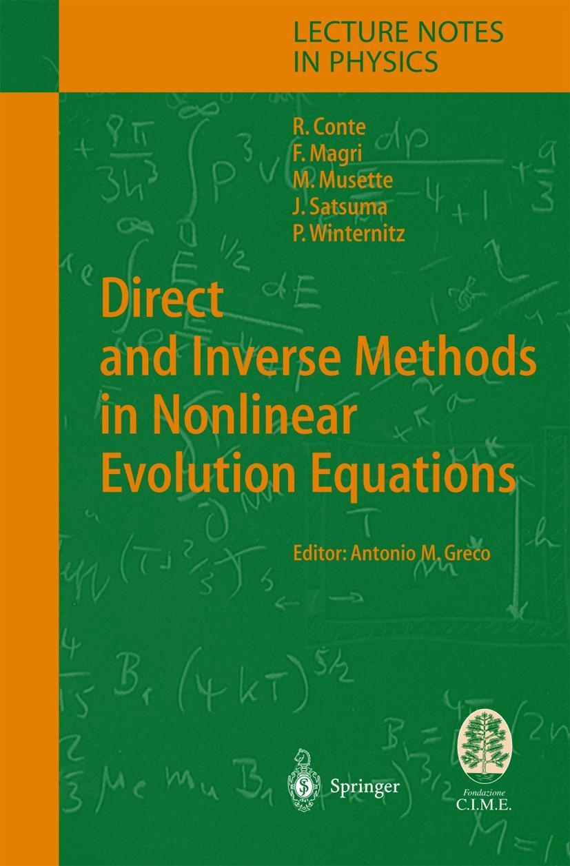 Vorderes Coverbild Direct and Inverse Methods in Nonlinear Evolution Equations