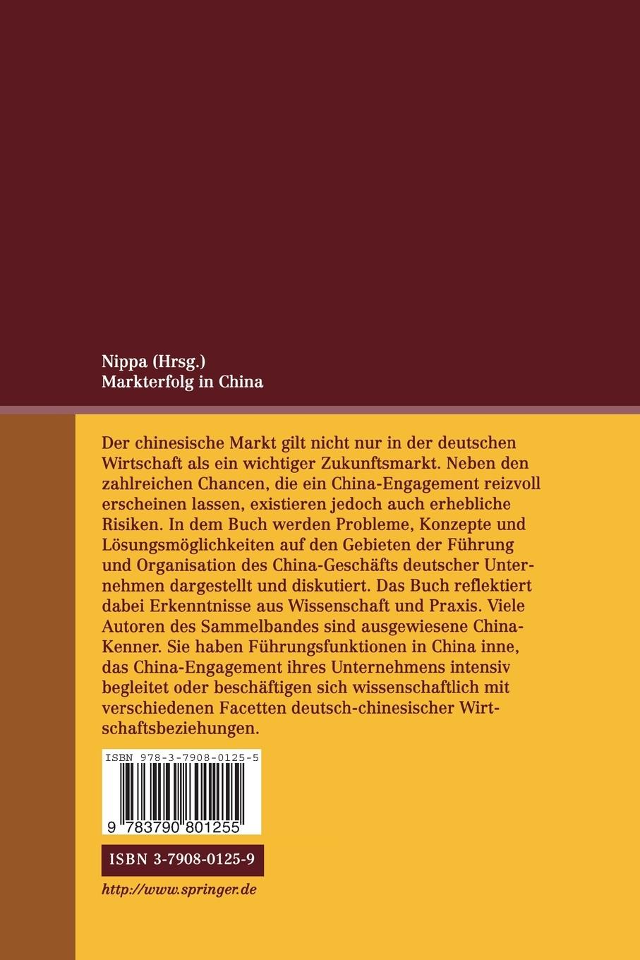 Rückseitencover Markterfolg in China