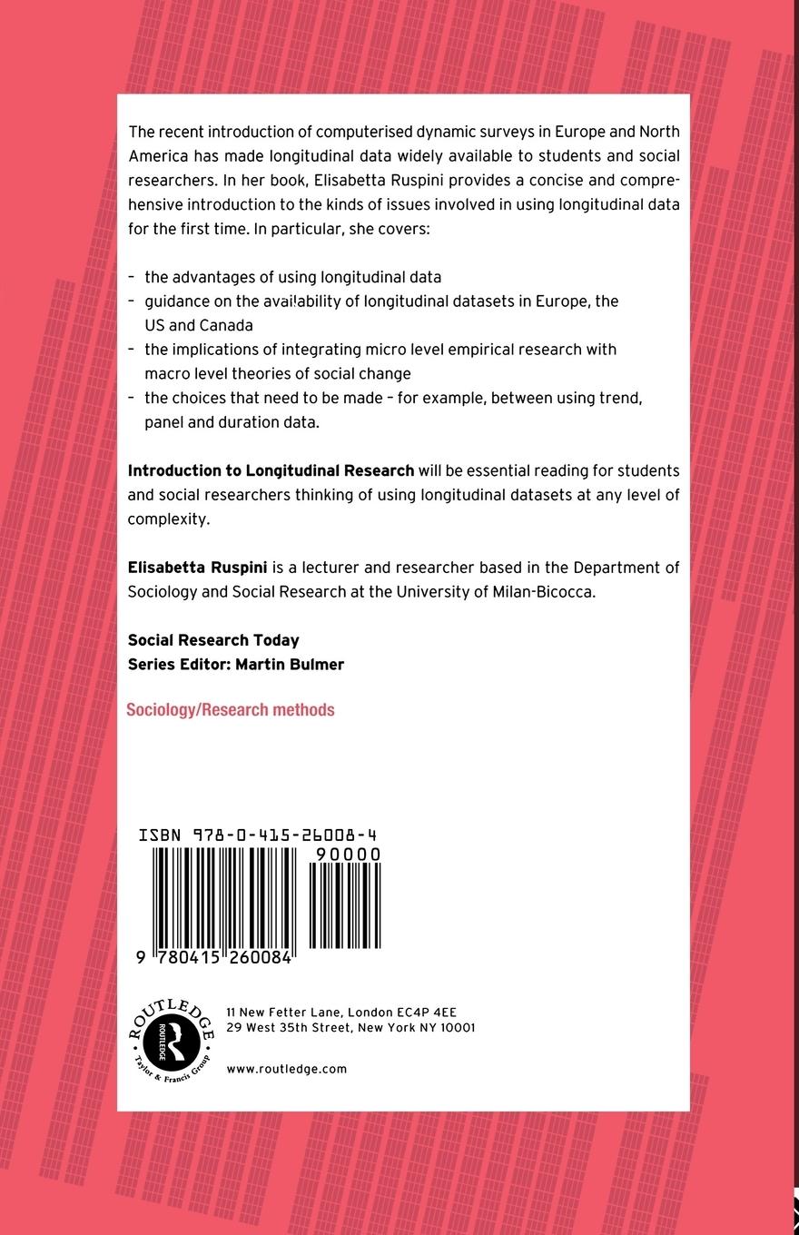 Rückseitencover An Introduction to Longitudinal Research