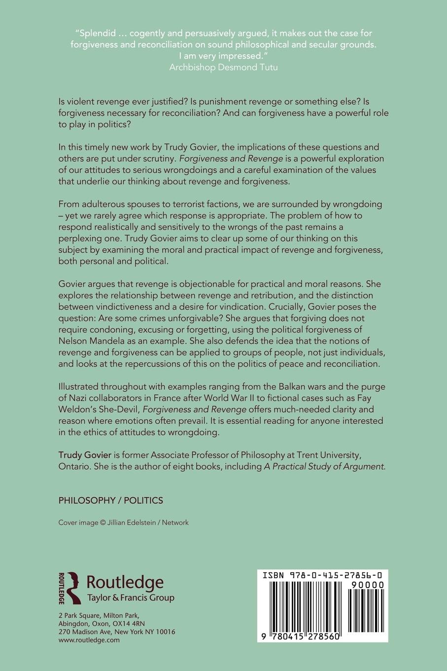 Rückseitencover Forgiveness and Revenge