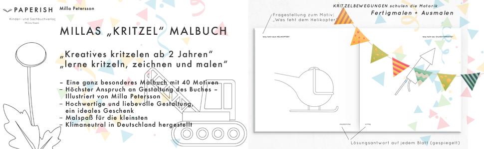 Beispielinhalt (Bild) MILLAS KRITZEL MALBUCH - Mach es Fertig!