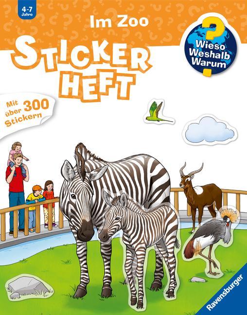 Vorderes Coverbild Wieso? Weshalb? Warum? Stickerheft: Im Zoo