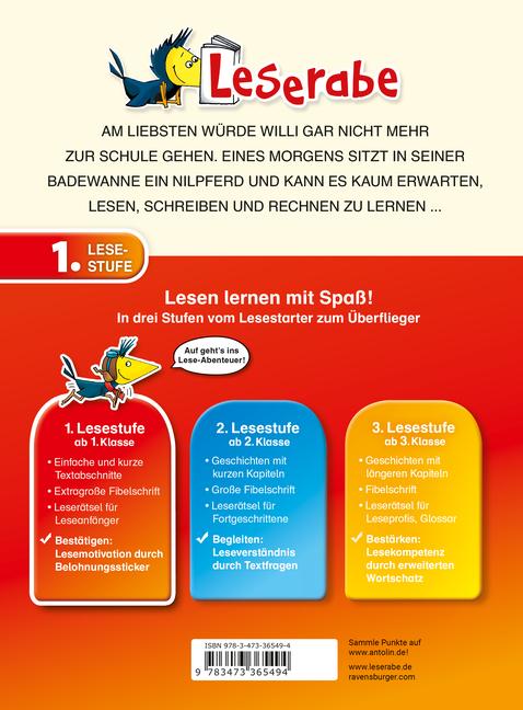 Beispielinhalt (Bild) EIN NILPFERD IN DER BADEWANNE - Leserabe 1. Klasse - Erstlesebuch für Kinder ab 6 Jahren