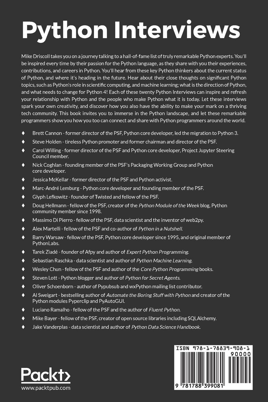 Rückseitencover Python Interviews