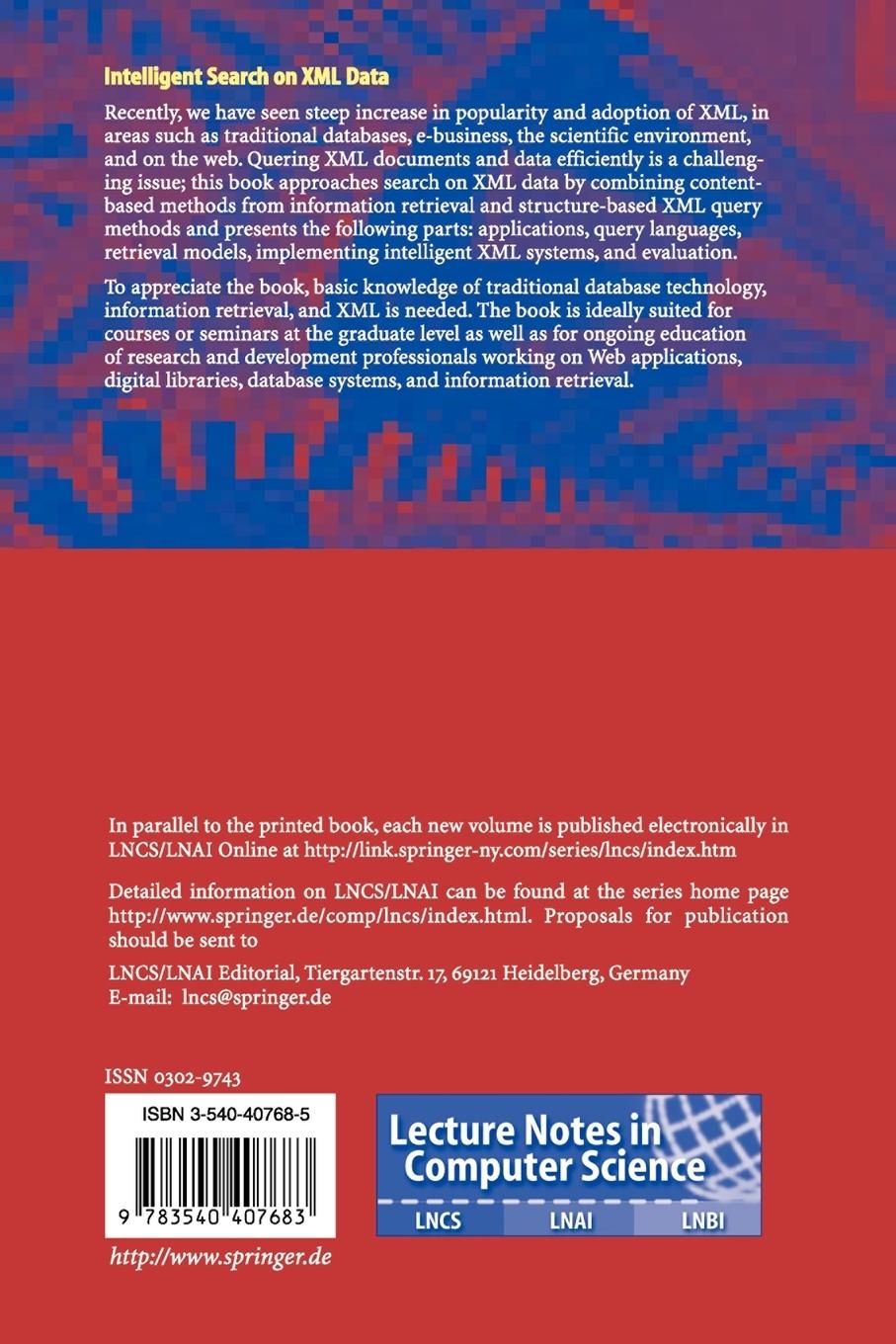 Rückseitencover Intelligent Search on XML Data