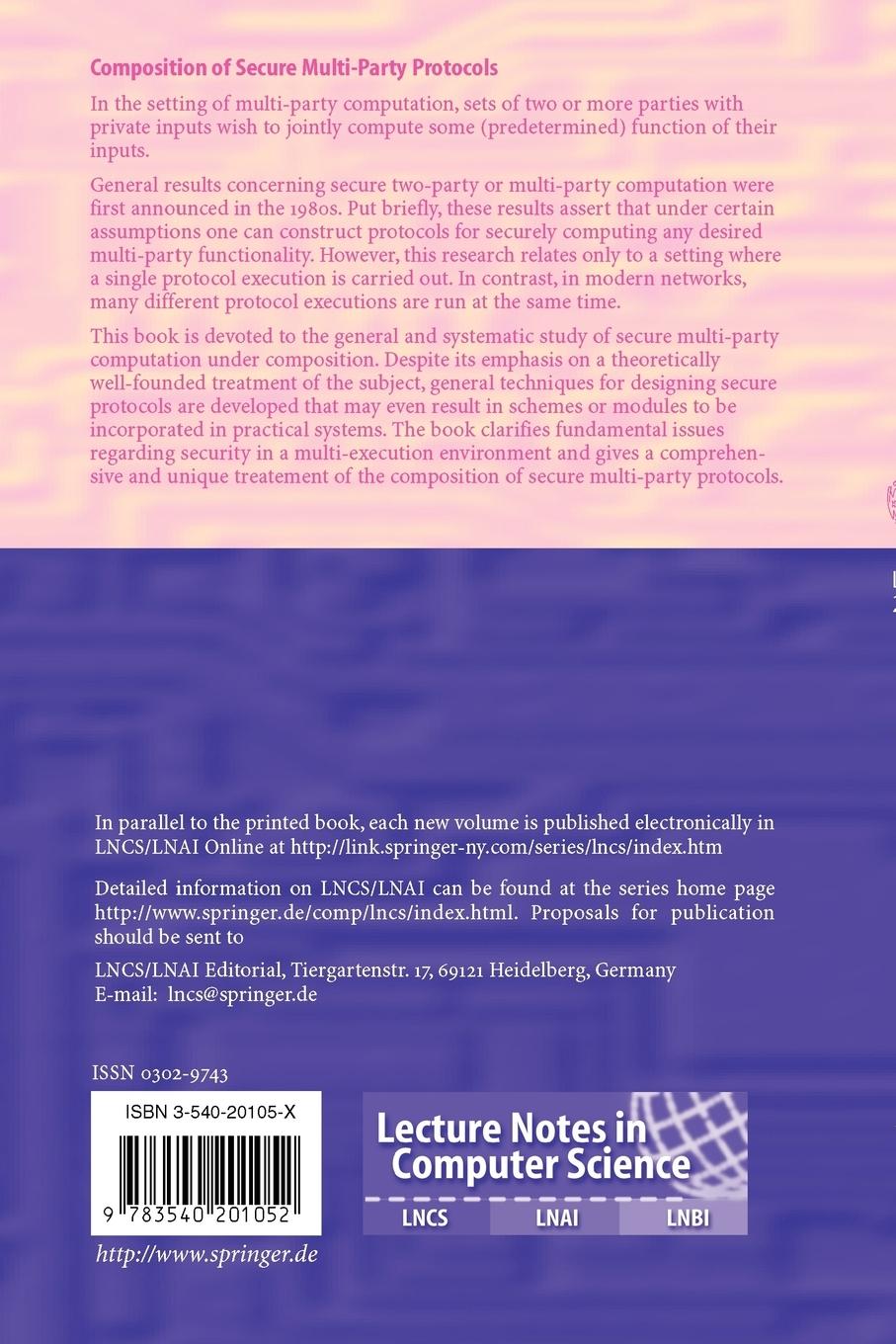 Rückseitencover Composition of Secure Multi-Party Protocols