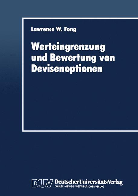 Vorderes Coverbild Werteingrenzung und Bewertung von Devisenoptionen