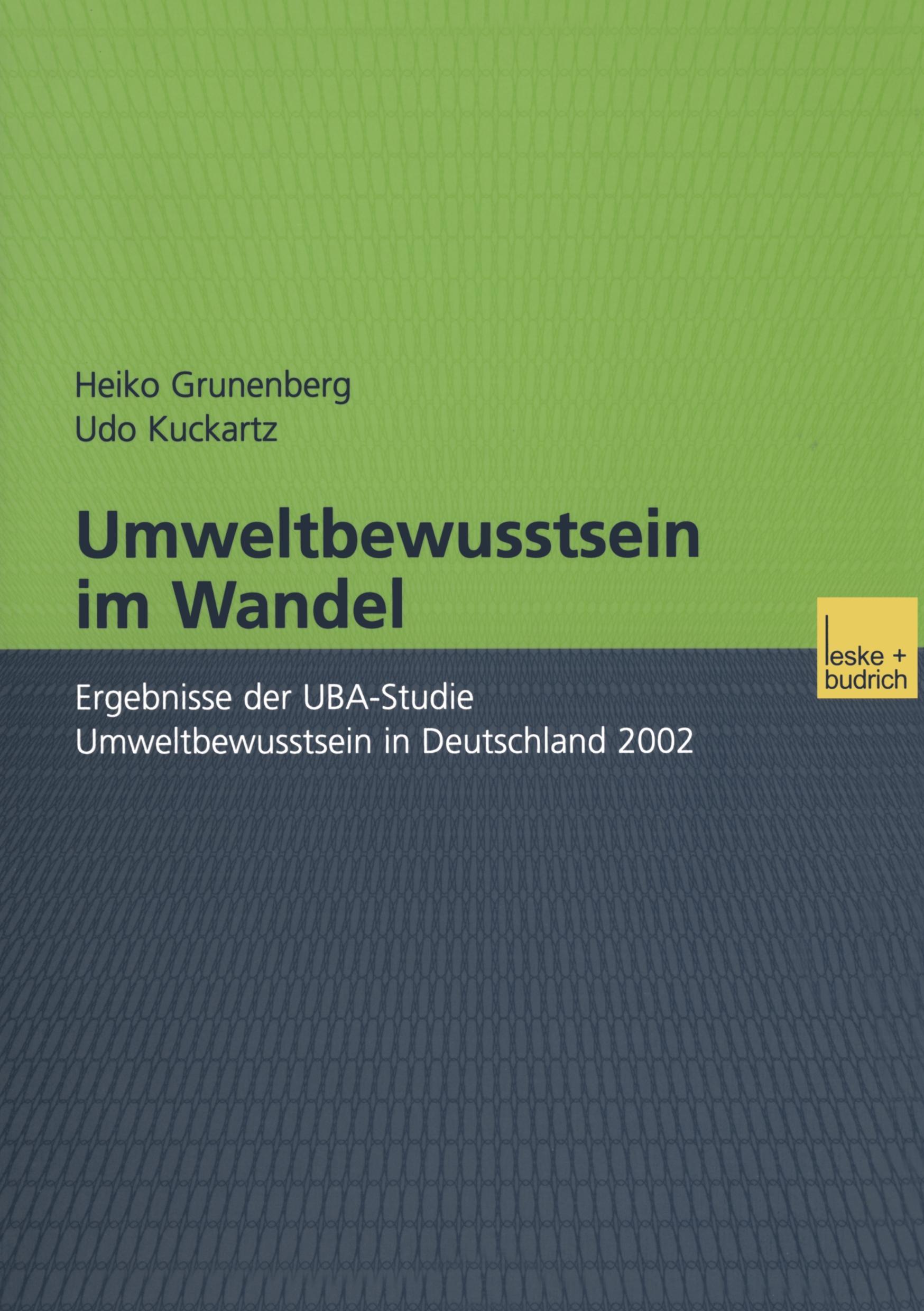 Vorderes Coverbild Umweltbewusstsein im Wandel