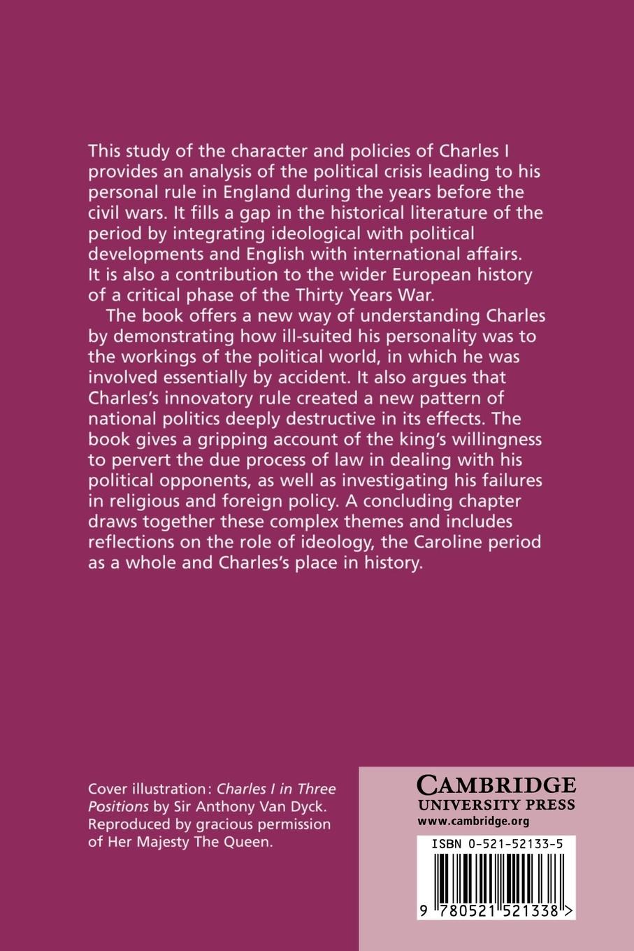 Rückseitencover Charles I and the Road to Personal Rule