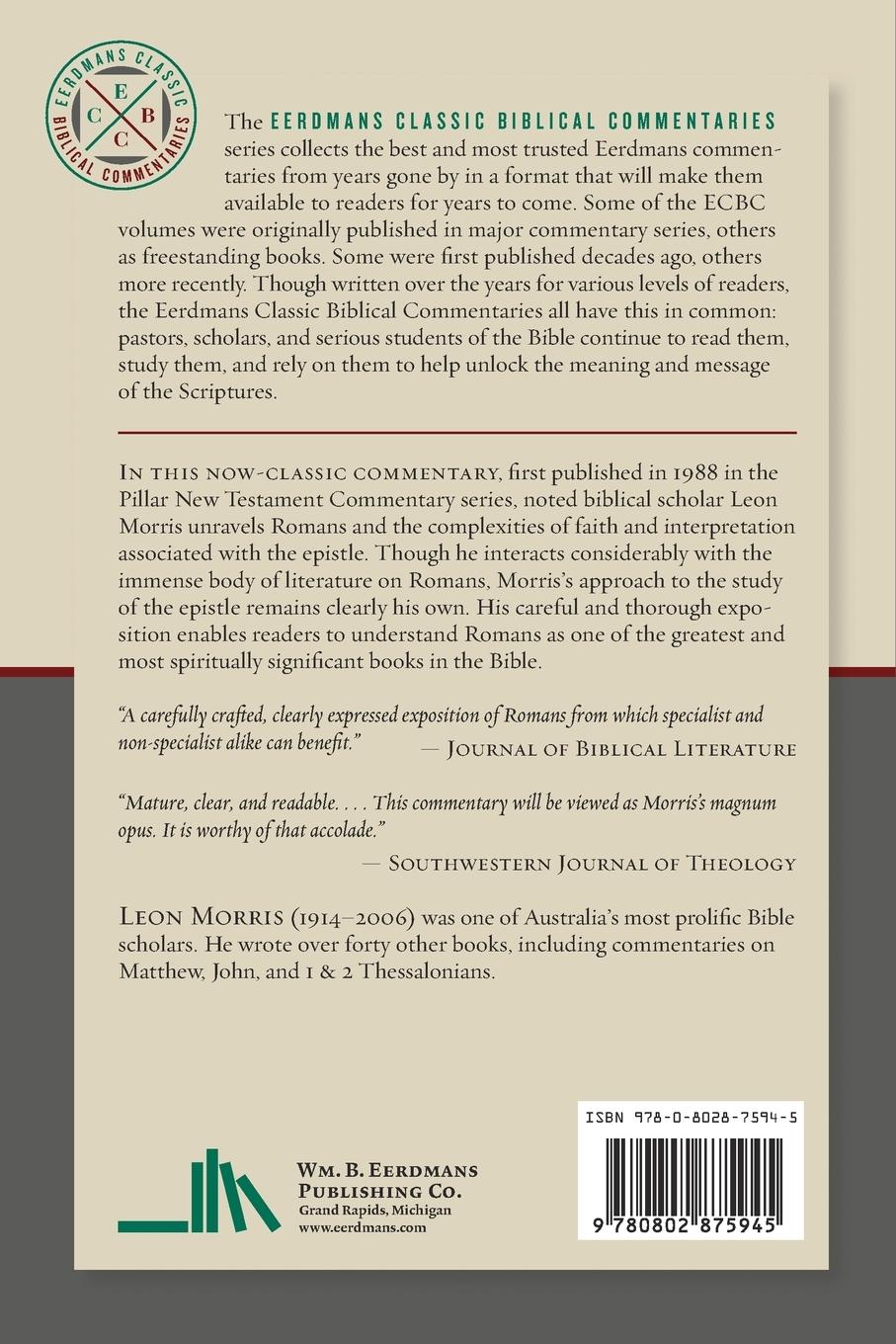 Rückseitencover The Epistle to the Romans