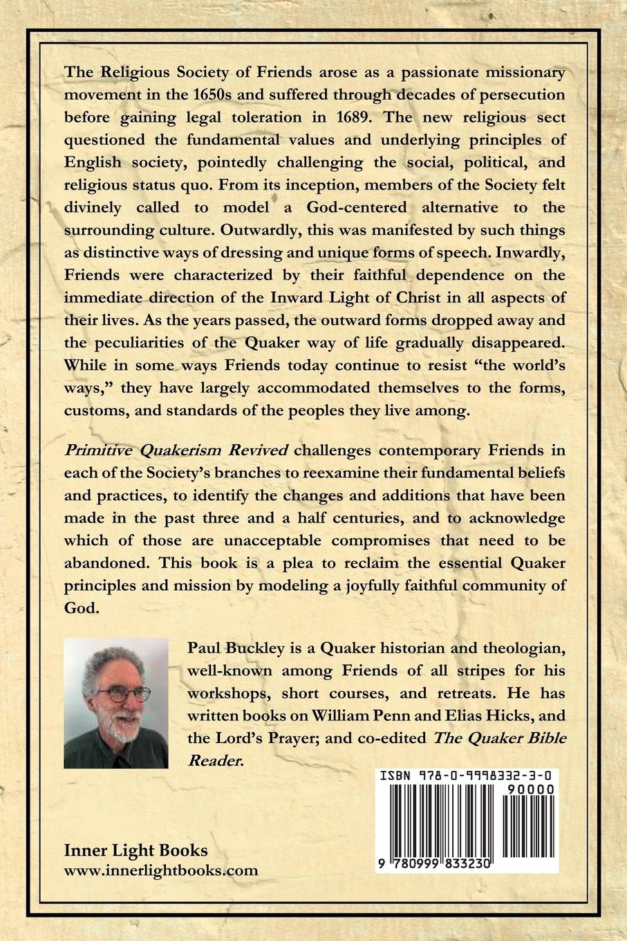 Rückseitencover Primitive Quakerism Revived