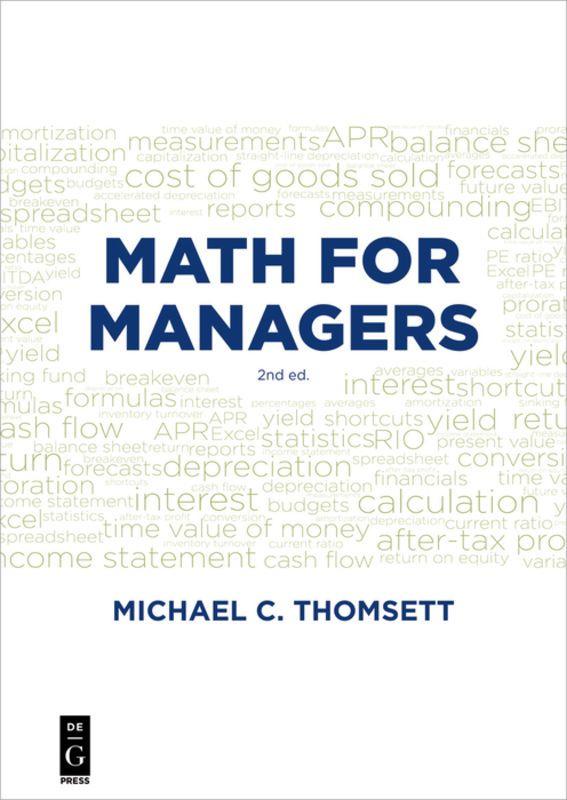 Vorderes Coverbild Math for Managers