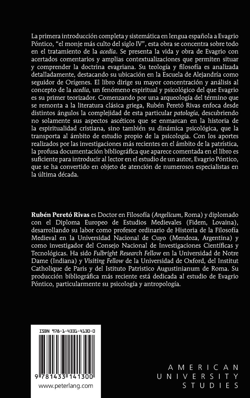 Rückseitencover Evagrio Póntico y la acedia