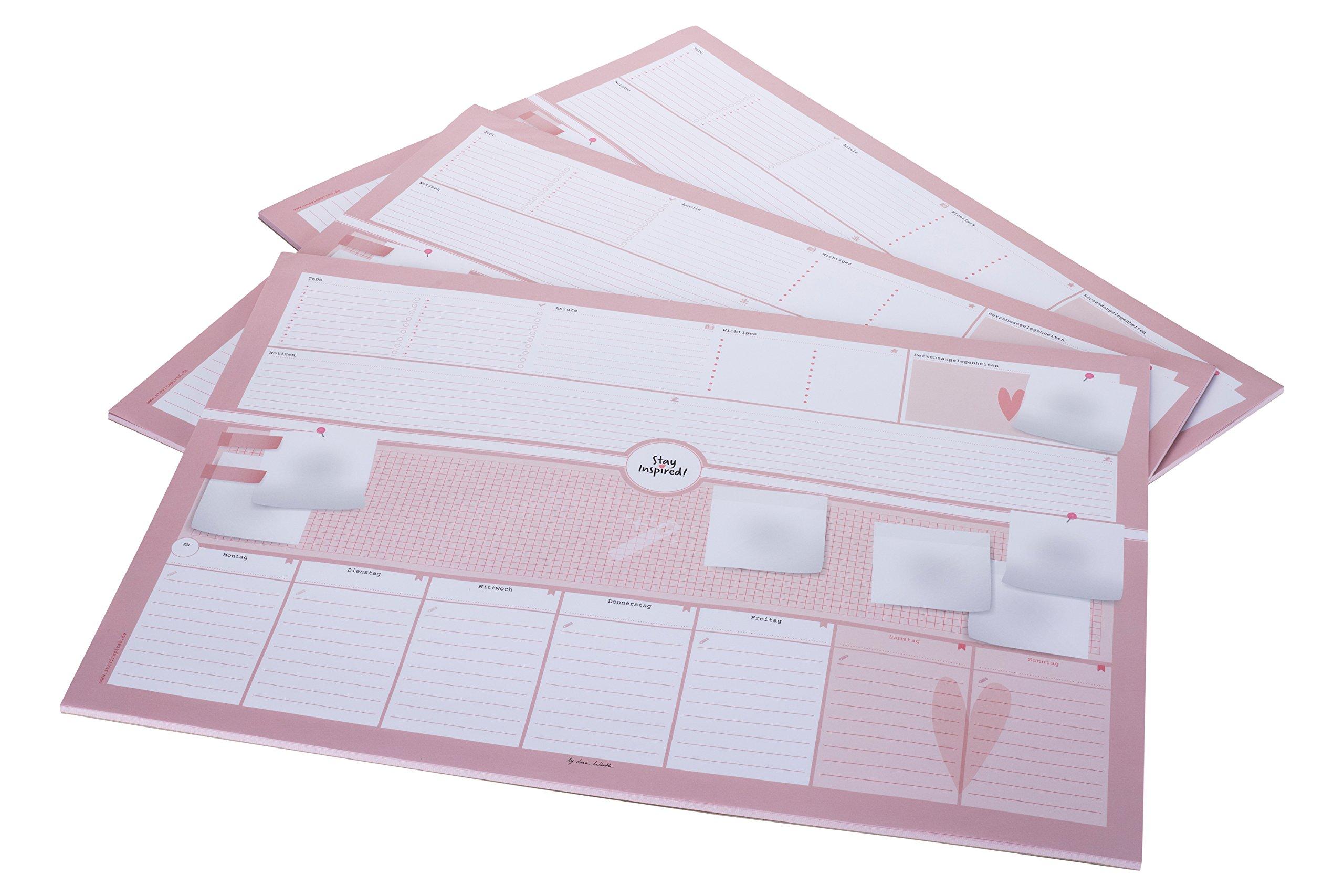 Beispielinhalt (Bild) Schreibtischunterlage aus Papier mit 50 Blatt zum Abreißen - Hochwertige Schreibunterlage im Format DIN A2, Papierunterlage für Kinder und Erwachsene