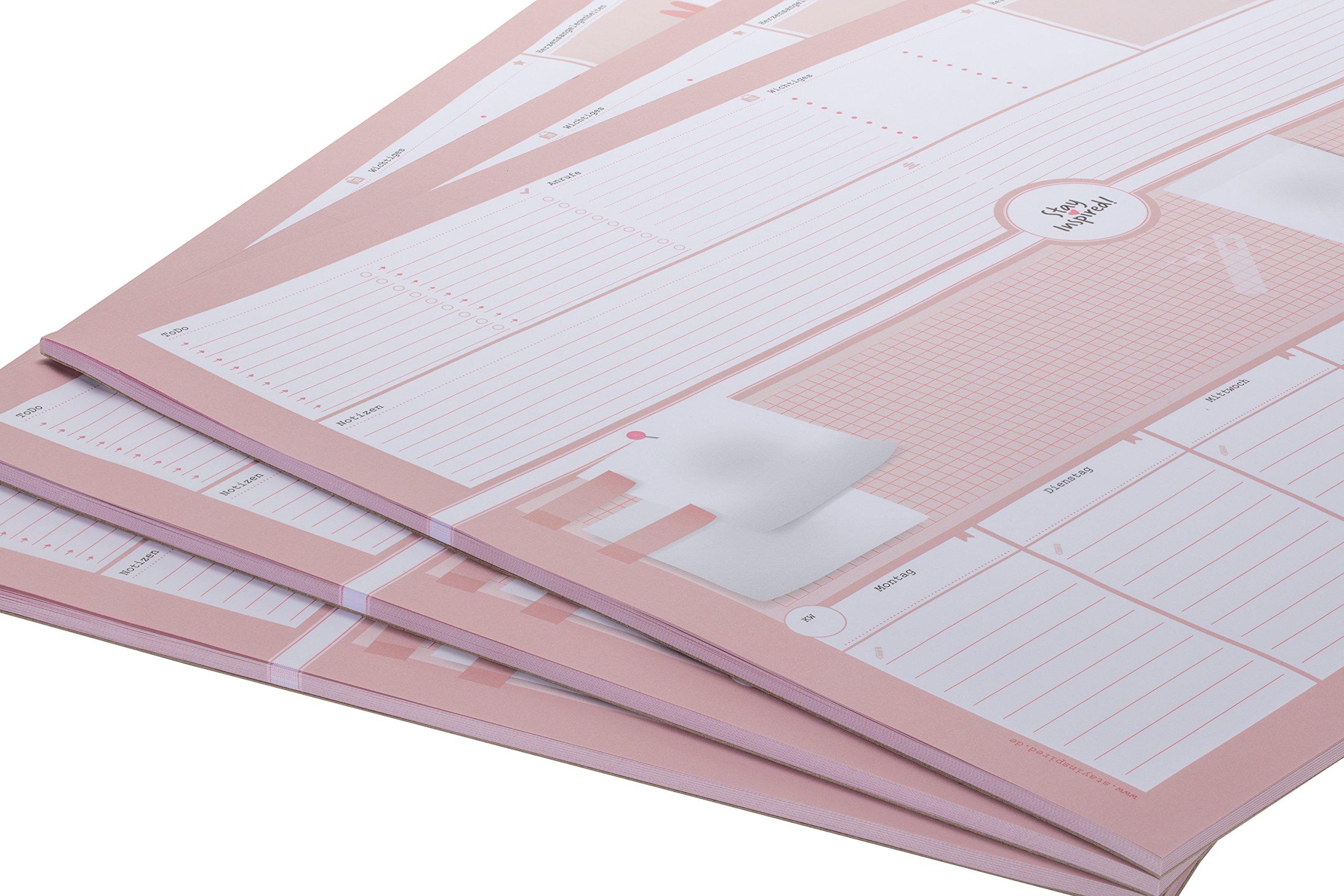 Beispielinhalt (Bild) Schreibtischunterlage aus Papier mit 50 Blatt zum Abreißen - Hochwertige Schreibunterlage im Format DIN A2, Papierunterlage für Kinder und Erwachsene