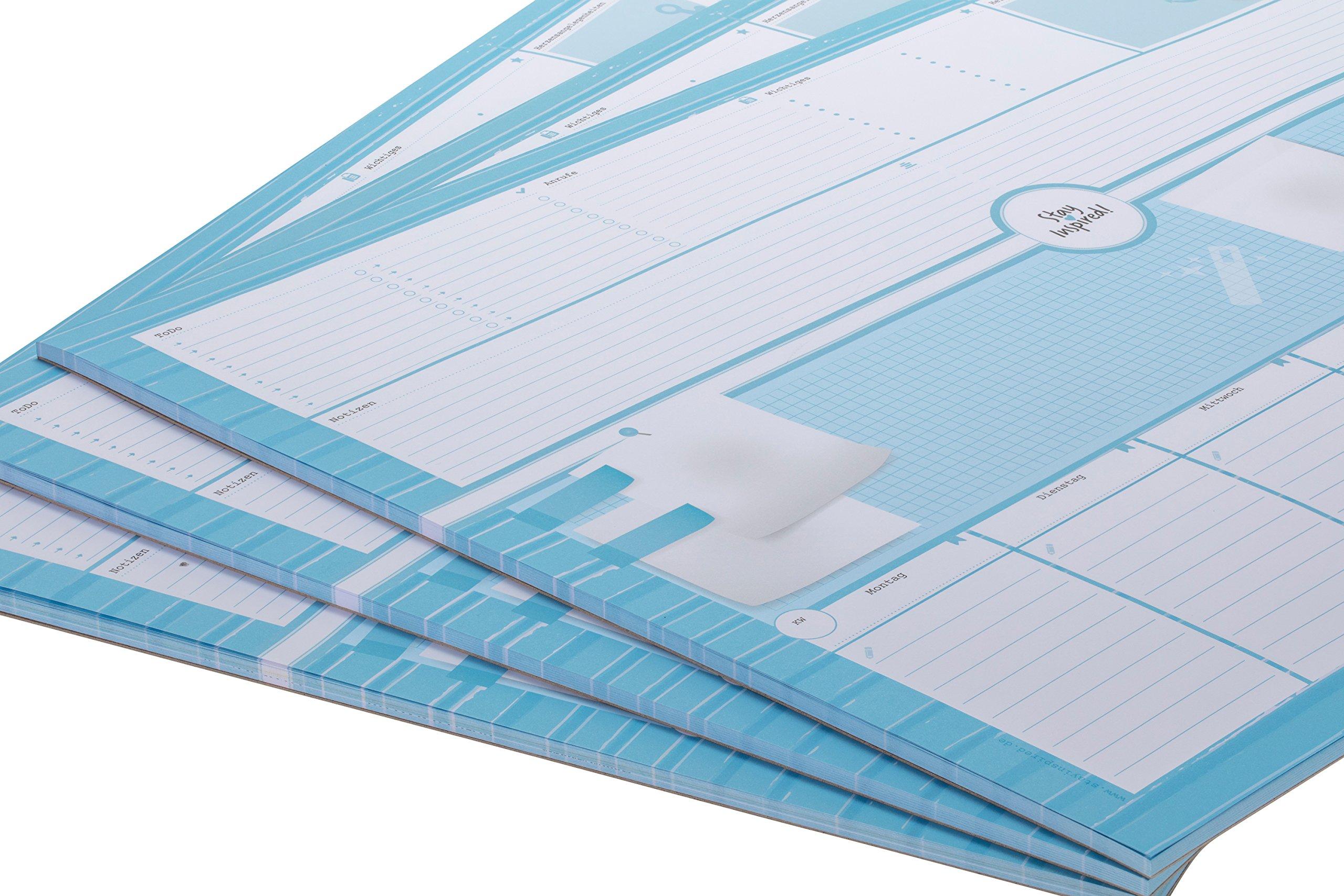 Beispielinhalt (Bild) Schreibtischunterlage aus Papier mit 50 Blatt zum Abreißen - Hochwertige Schreibunterlage im Format DIN A2, Papierunterlage für Kinder und Erwachsene