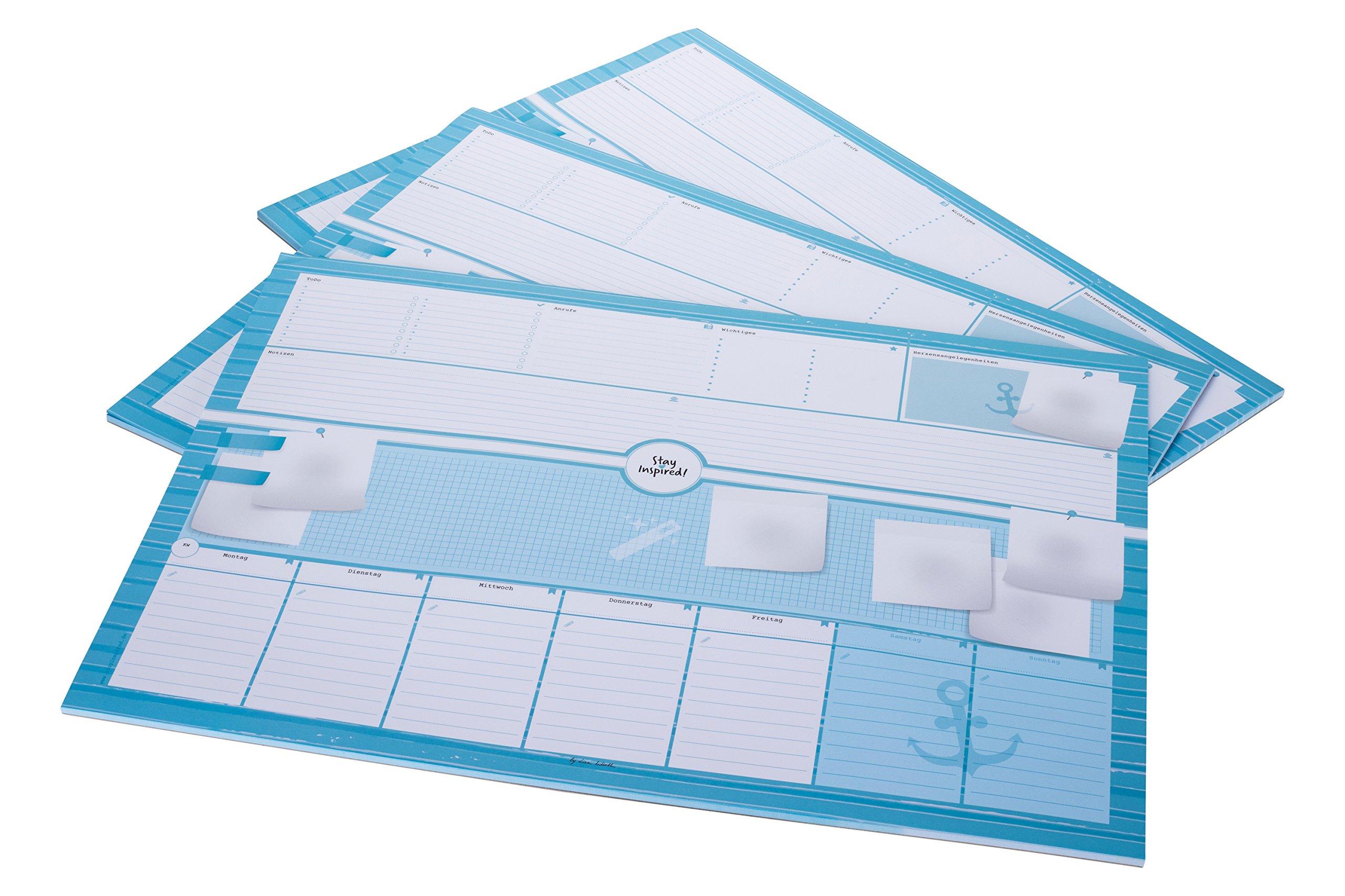 Beispielinhalt (Bild) Schreibtischunterlage aus Papier mit 50 Blatt zum Abreißen - Hochwertige Schreibunterlage im Format DIN A2, Papierunterlage für Kinder und Erwachsene
