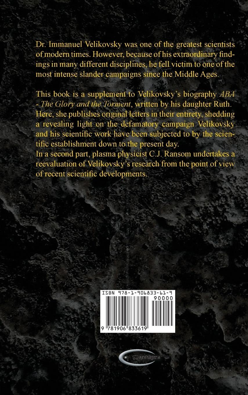 Rückseitencover Immanuel Velikovsky - The Truth Behind the Torment