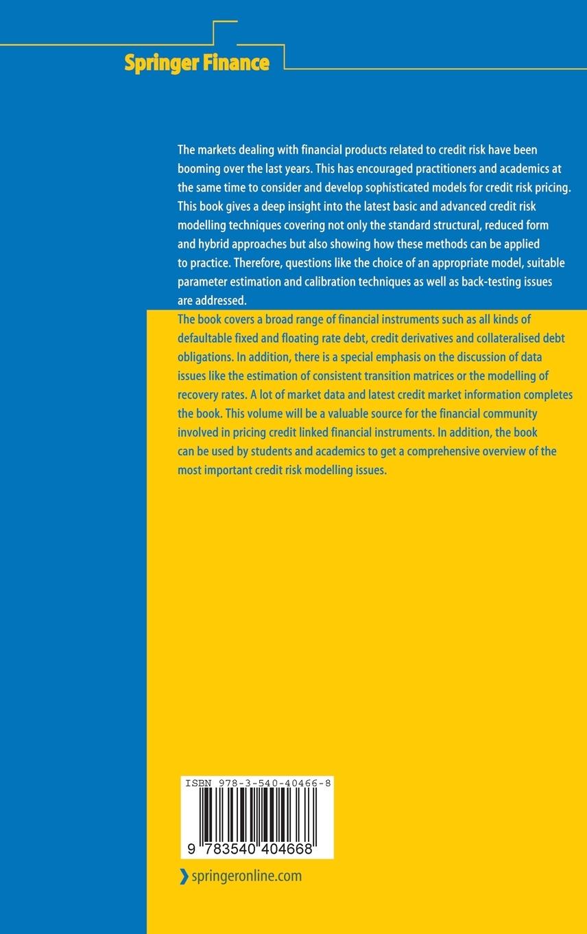 Rückseitencover Credit Risk Pricing Models