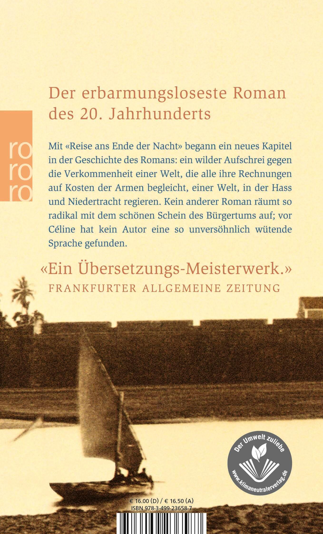 Rückseitencover Reise ans Ende der Nacht
