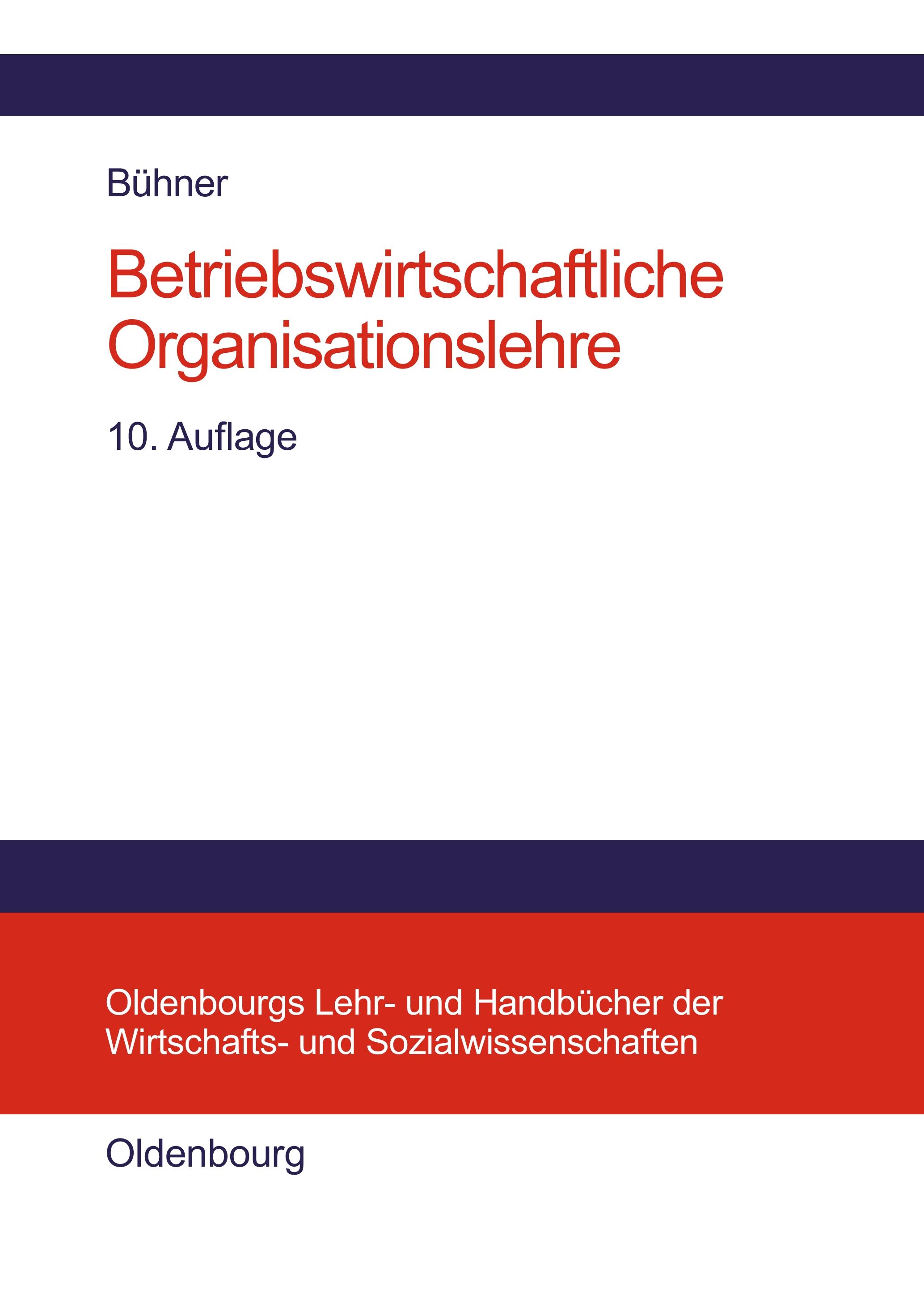 Vorderes Coverbild Betriebswirtschaftliche Organisationslehre