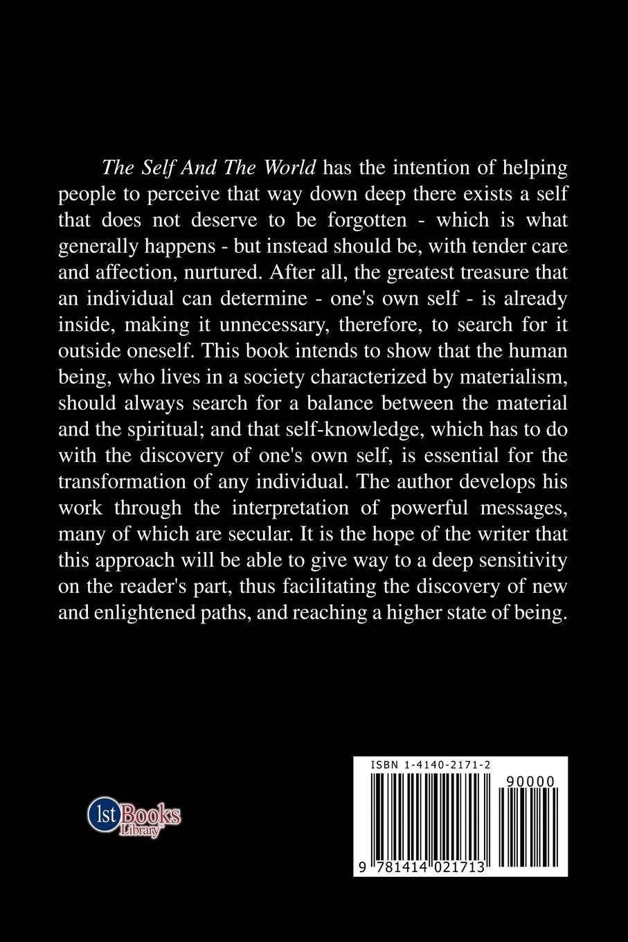 Rückseitencover THE SELF AND THE WORLD