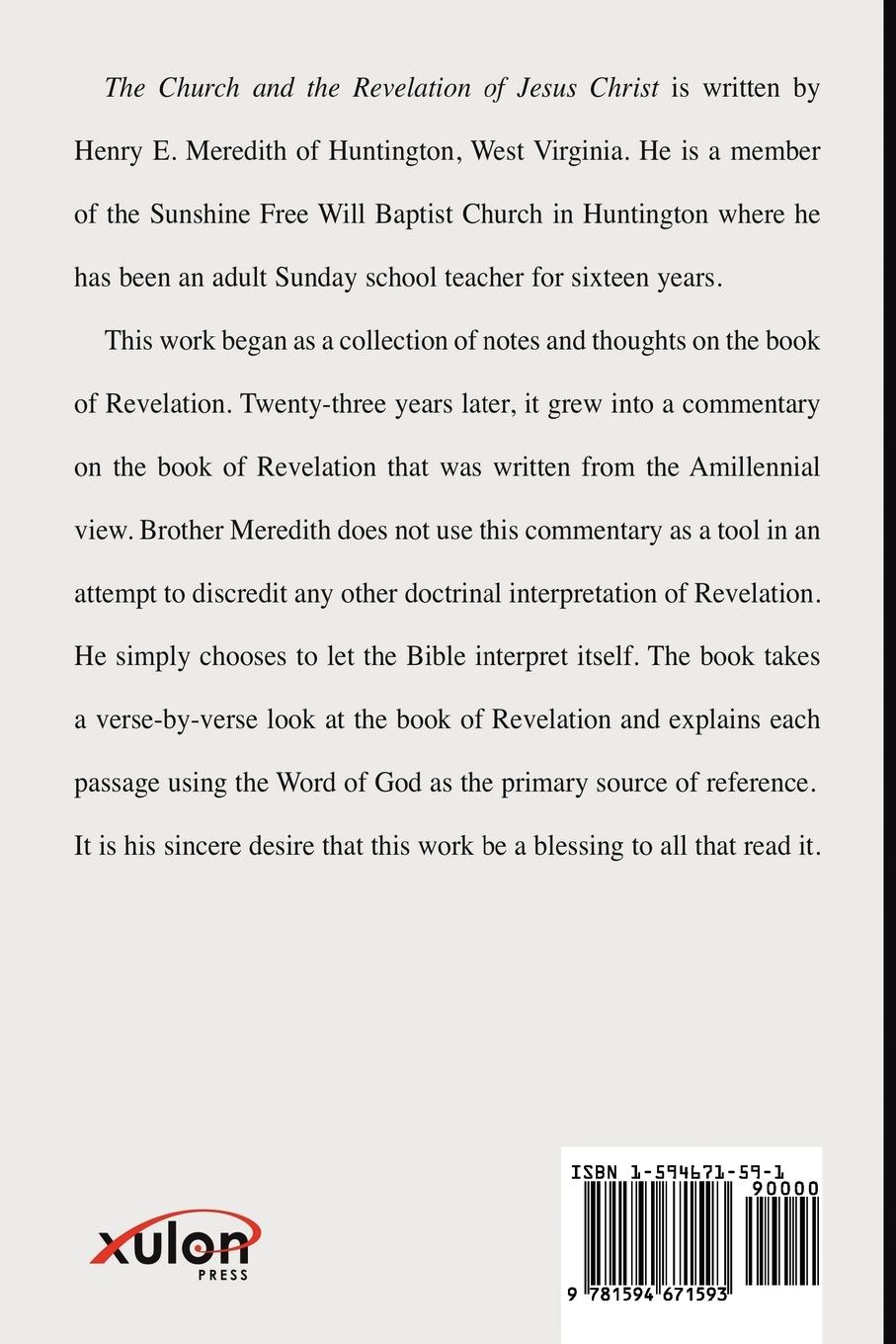 Rückseitencover The Revelation of Jesus Christ to the Church