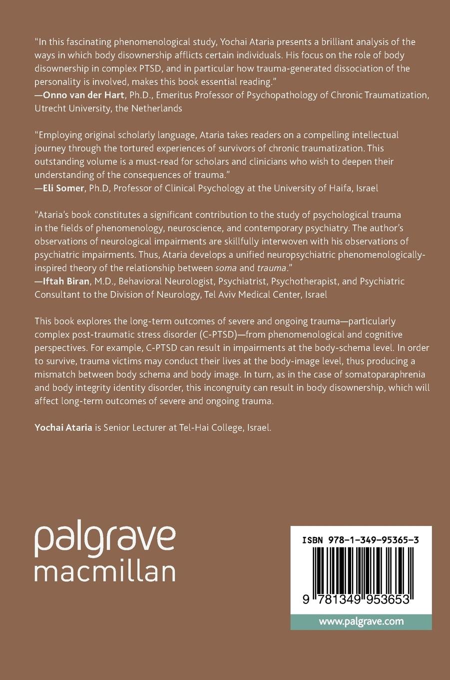 Rückseitencover Body Disownership in Complex Posttraumatic Stress Disorder