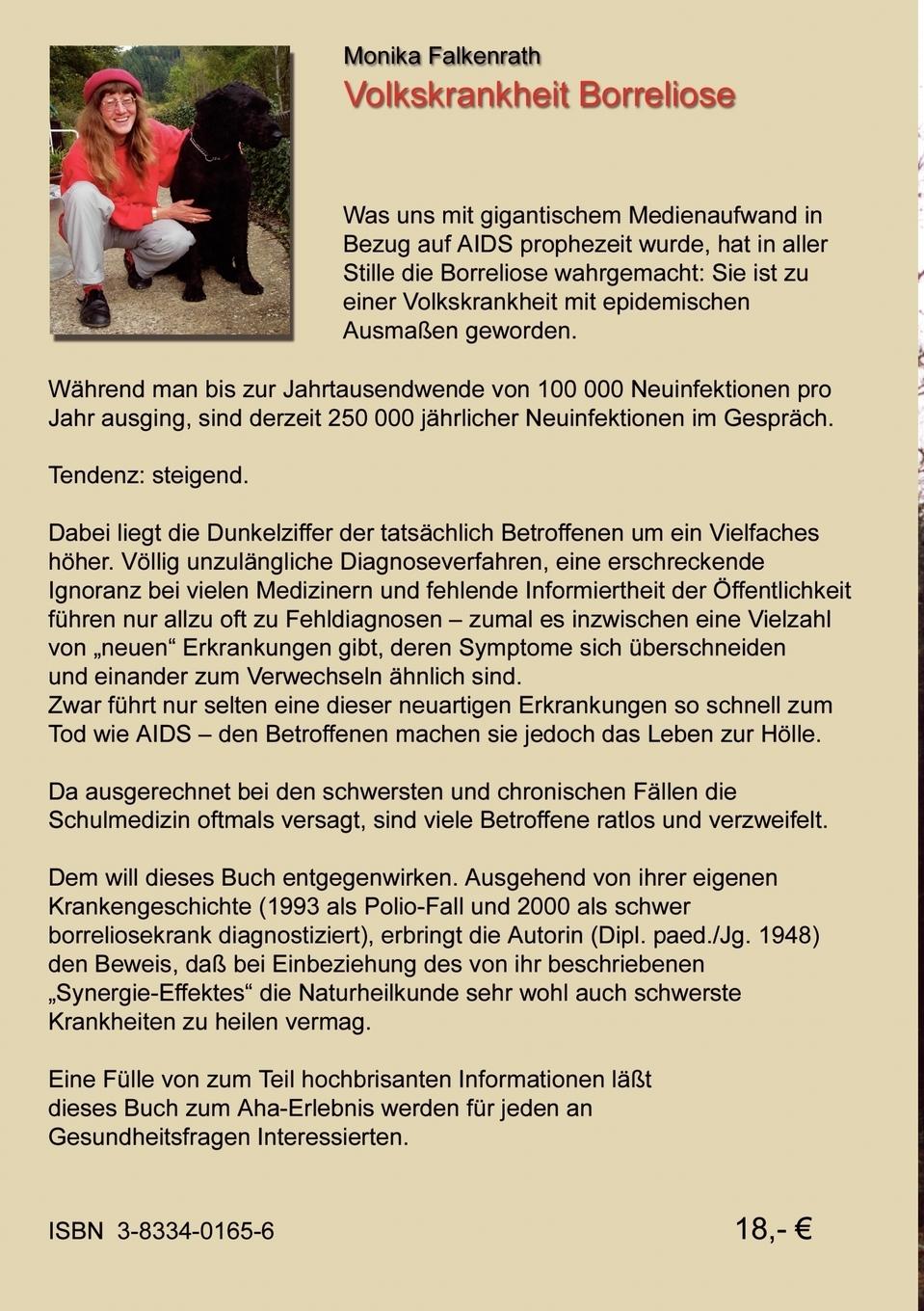 Rückseitencover Volkskrankheit Borreliose