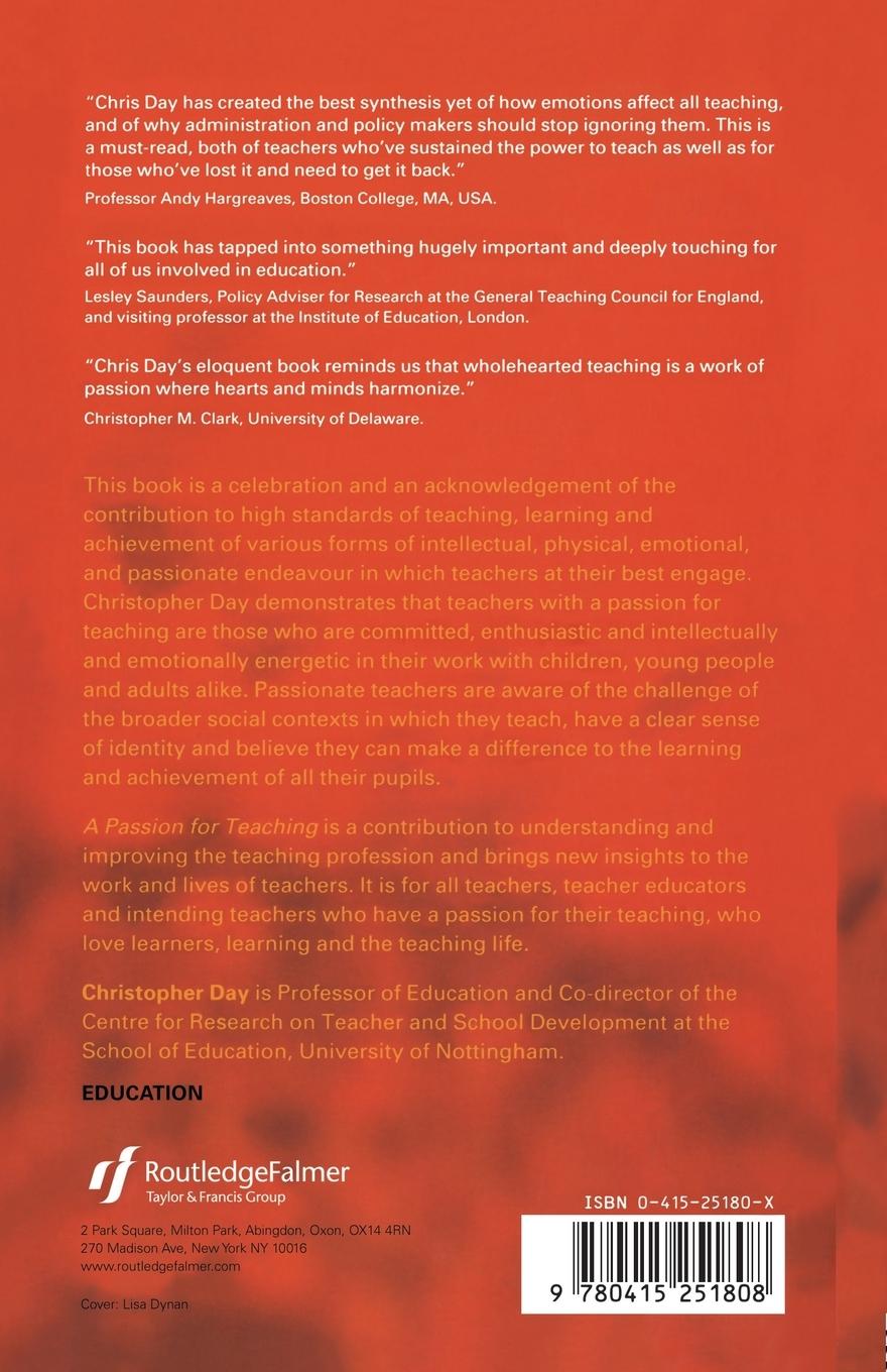Rückseitencover A Passion for Teaching