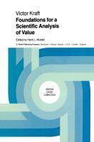 Vorderes Coverbild Foundations for a Scientific Analysis of Value