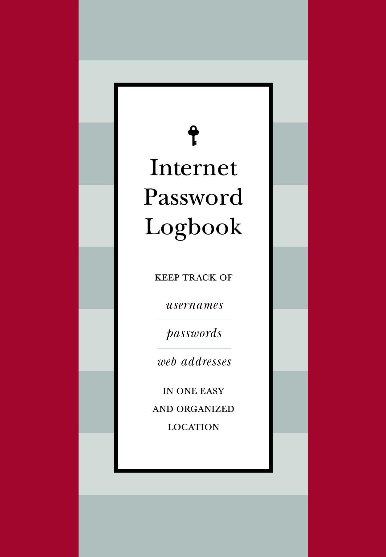 Vorderes Coverbild Internet Password Logbook (Red Leatherette)