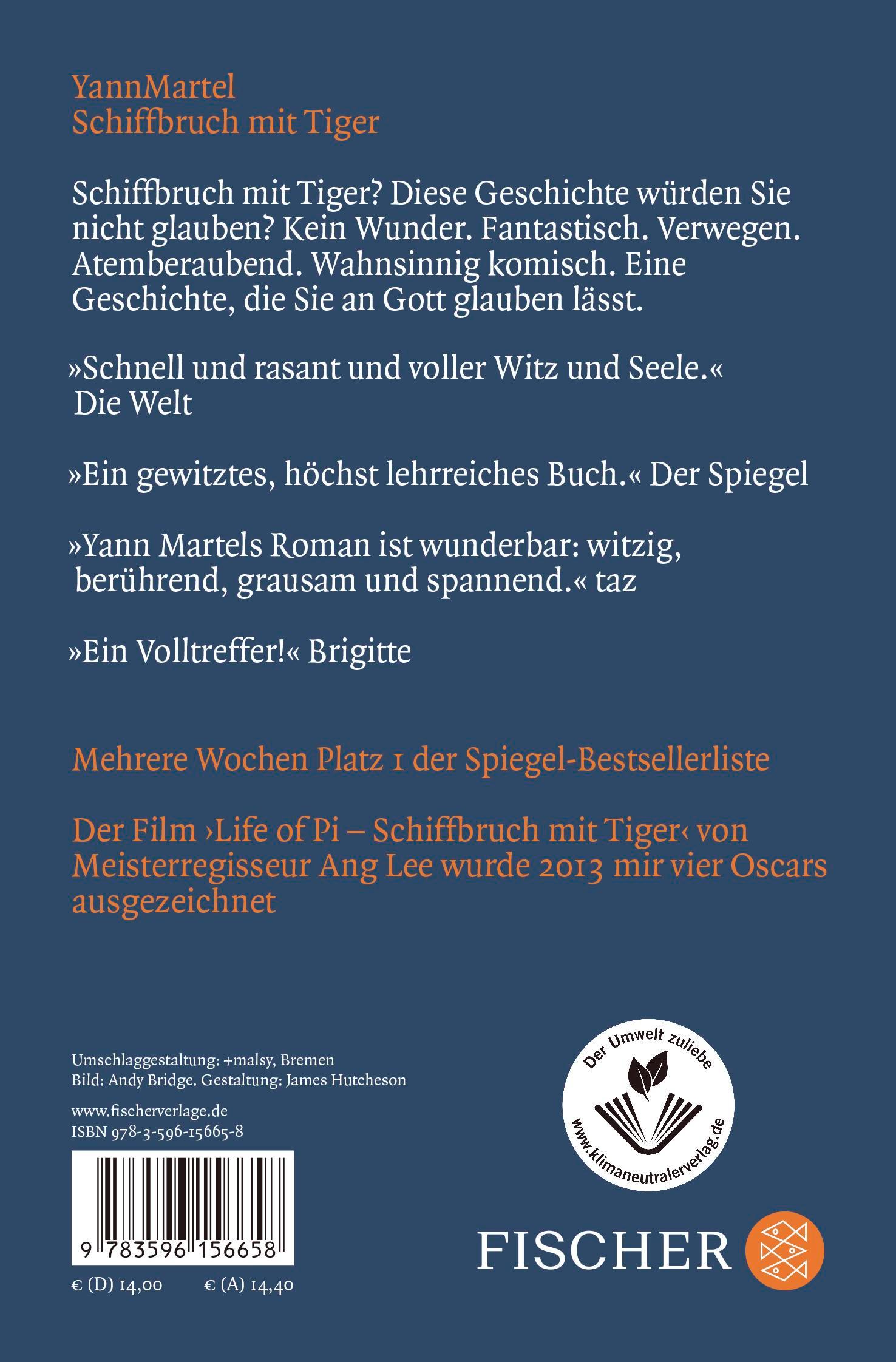 Rückseitencover Schiffbruch mit Tiger