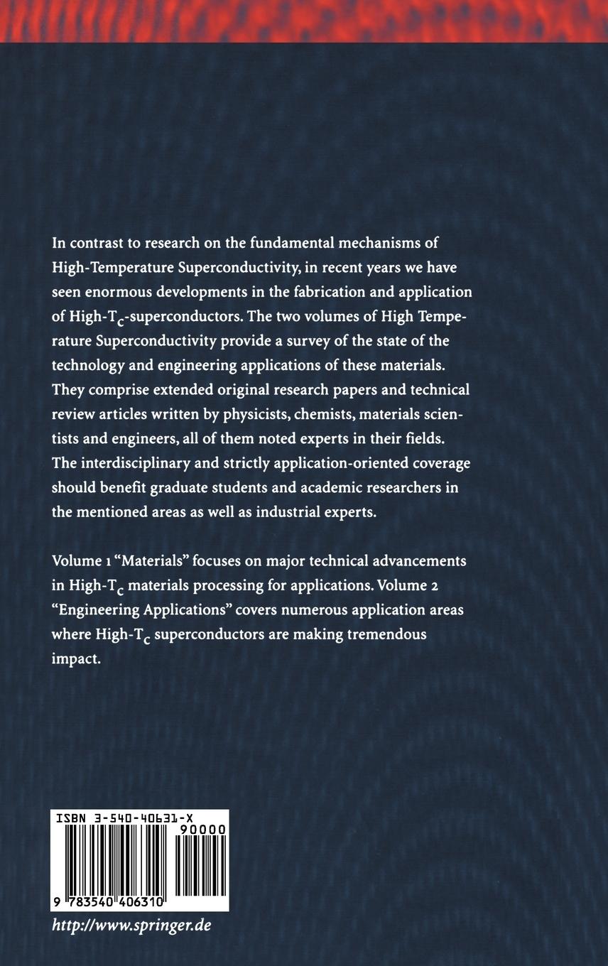 Rückseitencover High Temperature Superconductivity 1