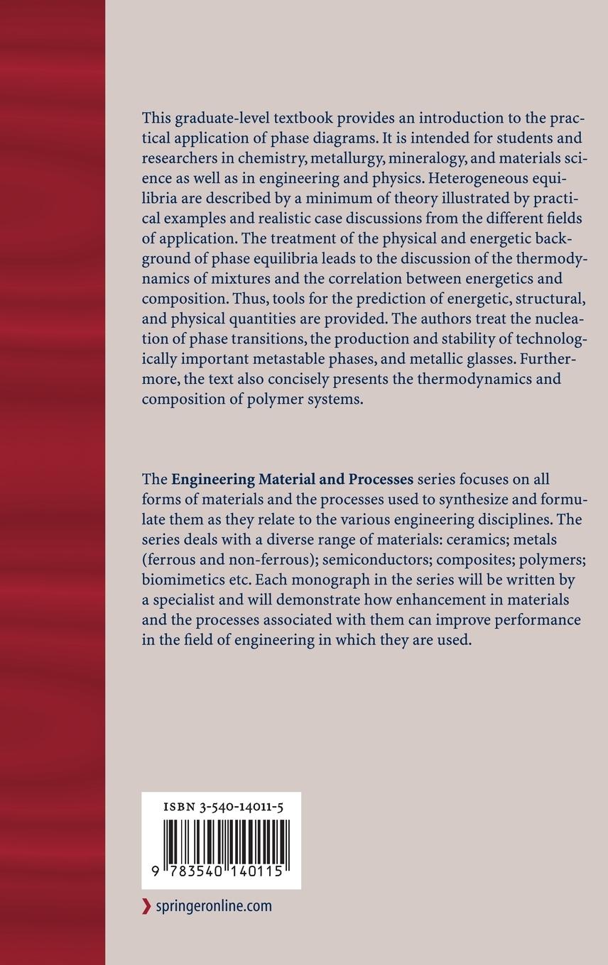 Rückseitencover Phase Diagrams and Heterogeneous Equilibria