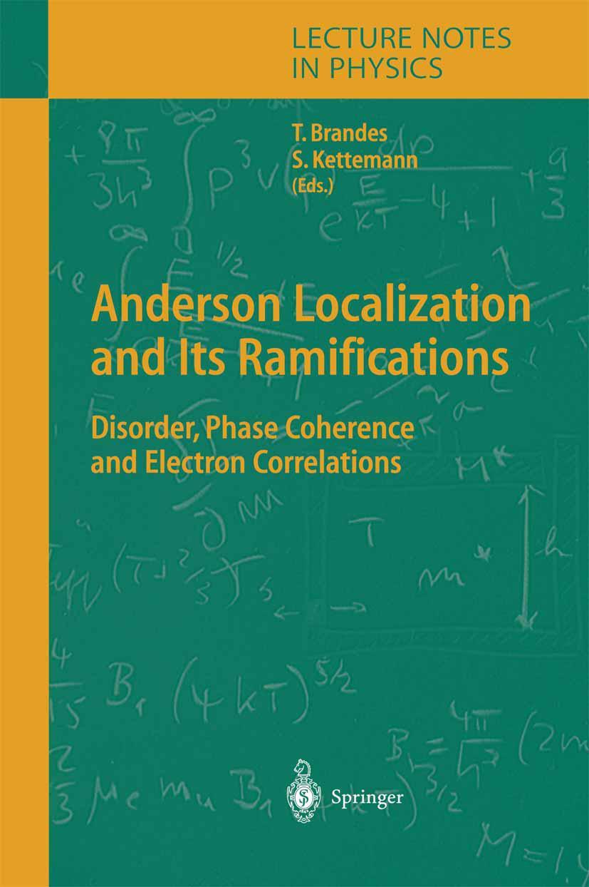 Vorderes Coverbild Anderson Localization and Its Ramifications