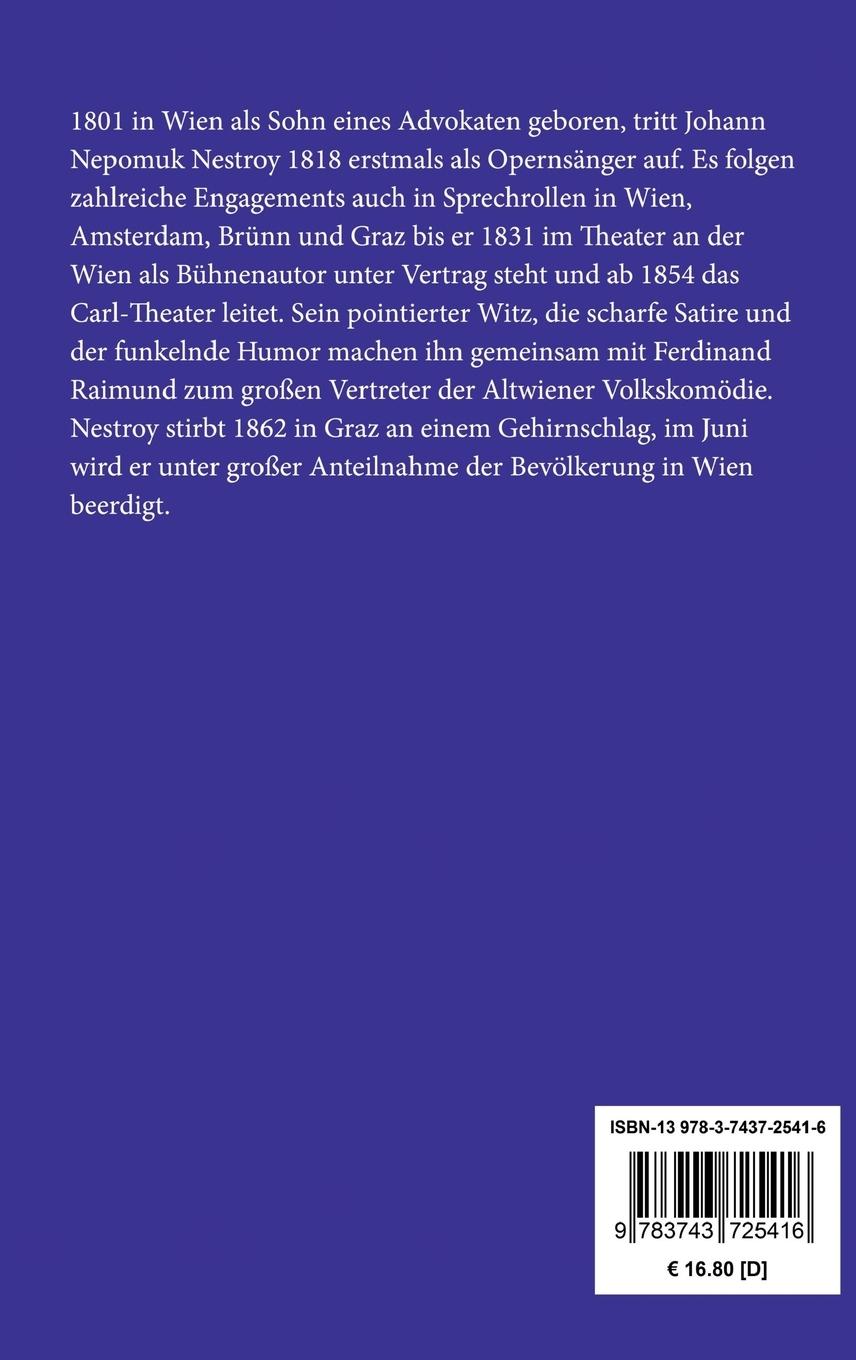 Rückseitencover Das Mädl aus der Vorstadt oder Ehrlich währt am längsten