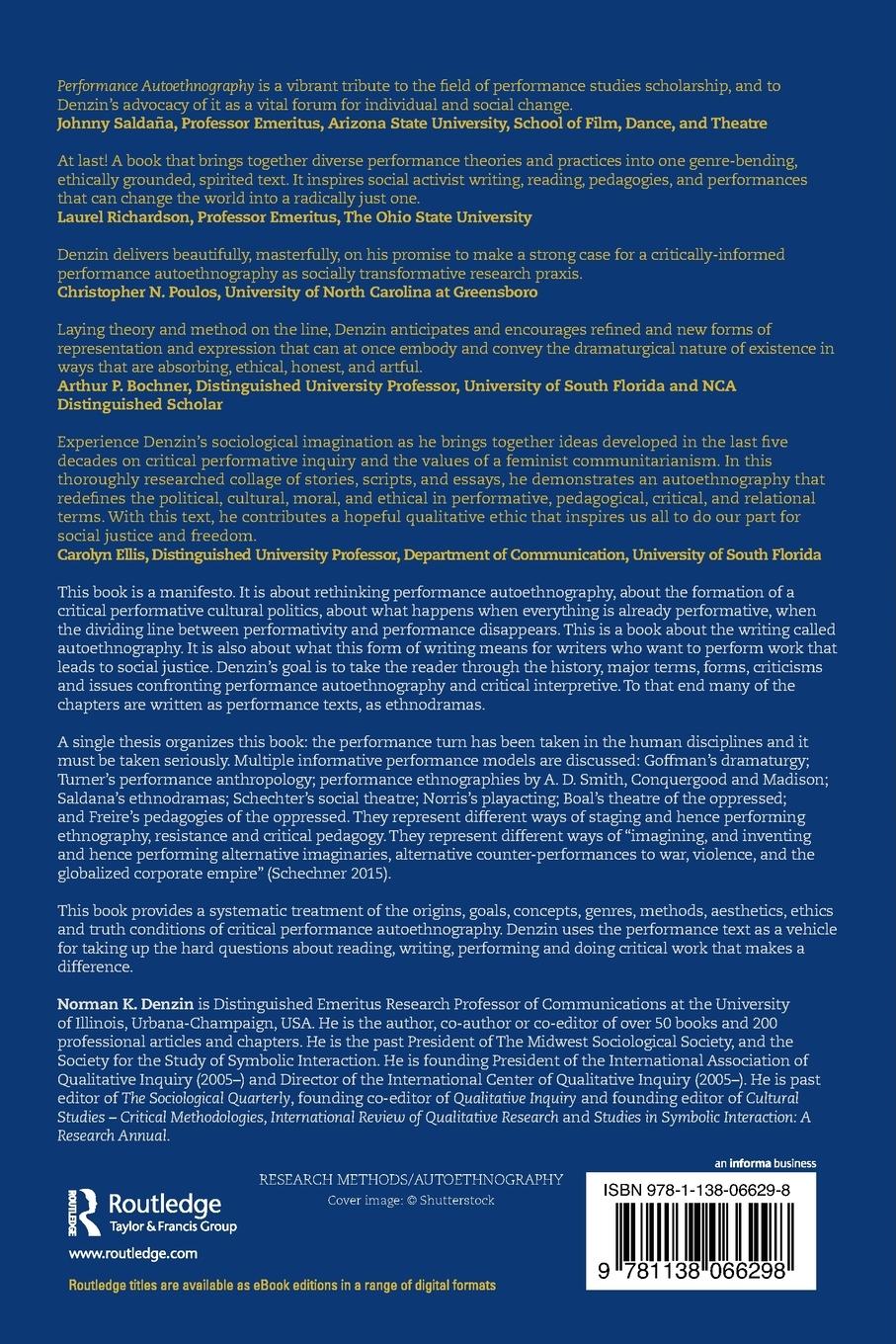 Rückseitencover Performance Autoethnography