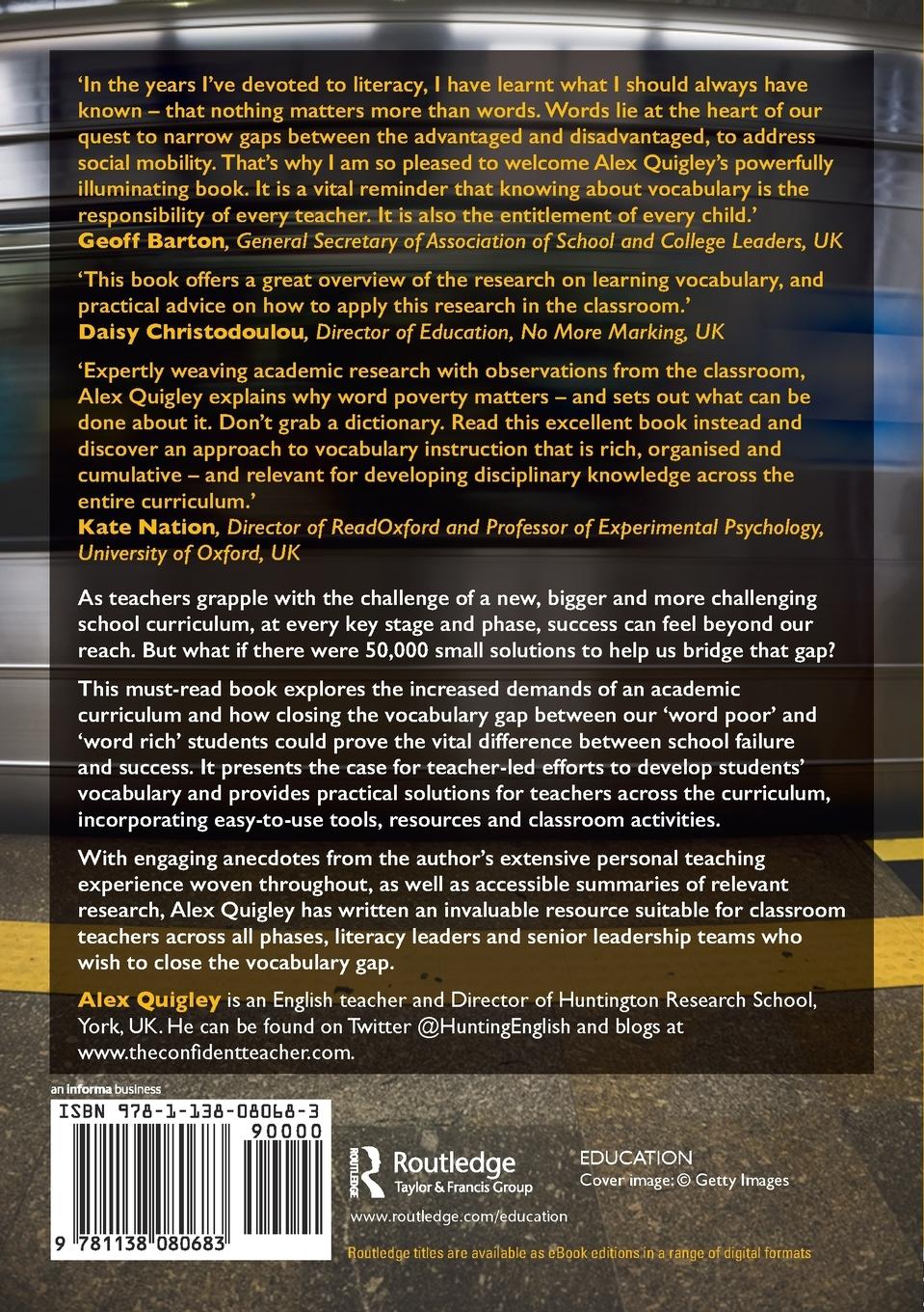 Rückseitencover Closing the Vocabulary Gap