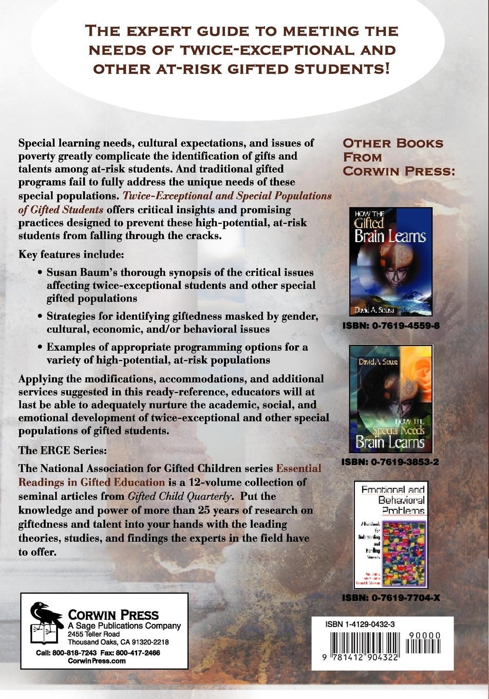 Rückseitencover Twice-Exceptional and Special Populations of Gifted Students