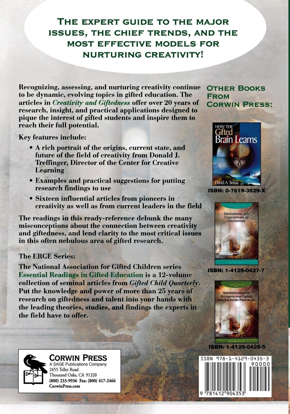 Rückseitencover Creativity and Giftedness