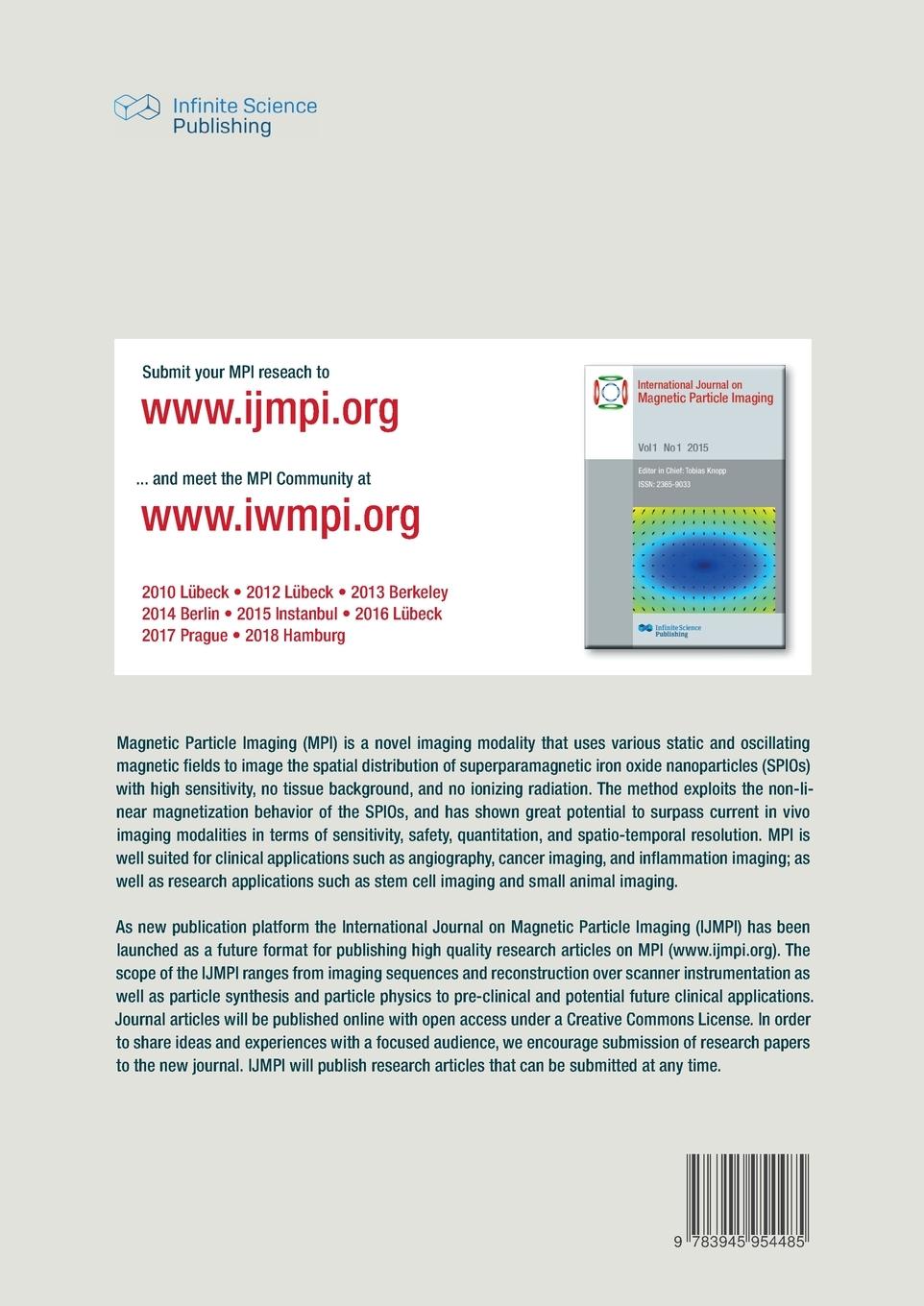 Rückseitencover 8th International Workshop on Magnetic Particle Imaging (IWMPI 2018)