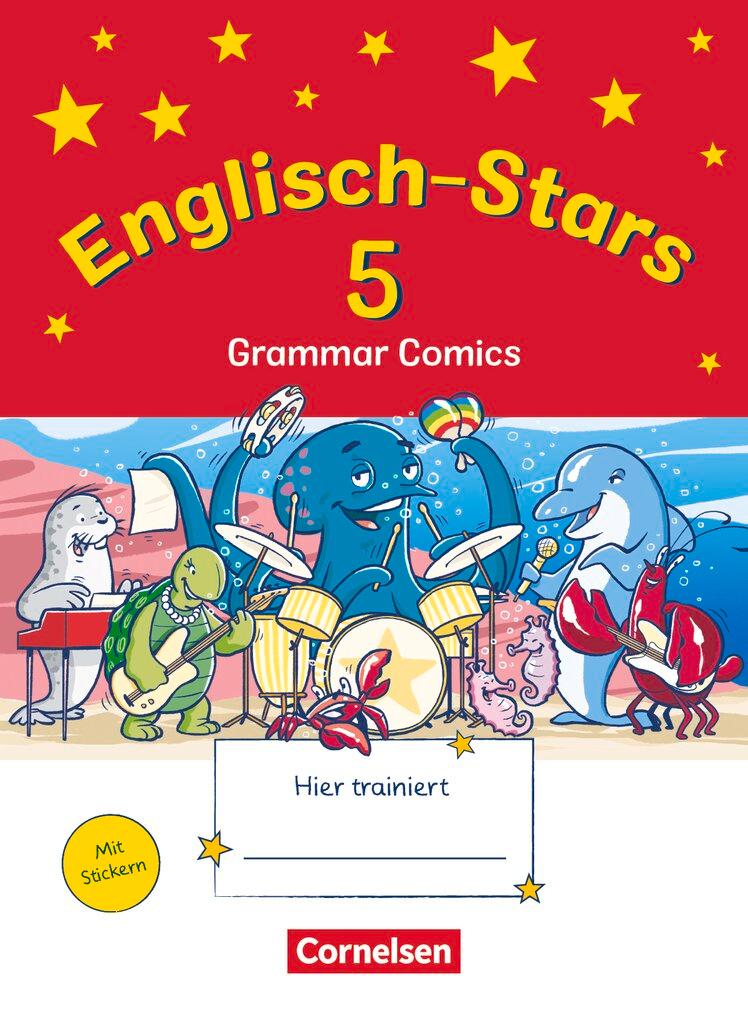 Vorderes Coverbild Englisch-Stars 5. Schuljahr - Übungsheft Grammar Comics