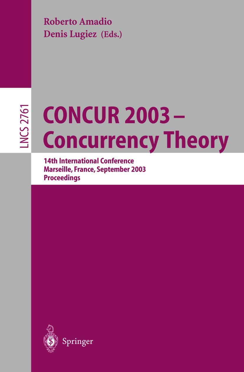 Vorderes Coverbild CONCUR 2003 - Concurrency Theory