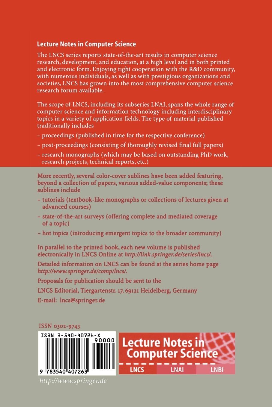 Rückseitencover Research and Advanced Technology for Digital Libraries