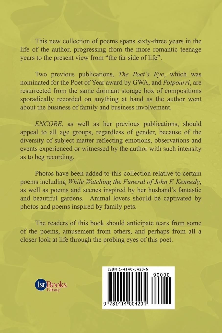 Rückseitencover ENCORE